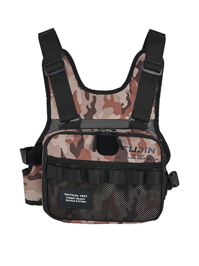 Fujin Tactical Vest Brown Camo Balıkçı Çantası
