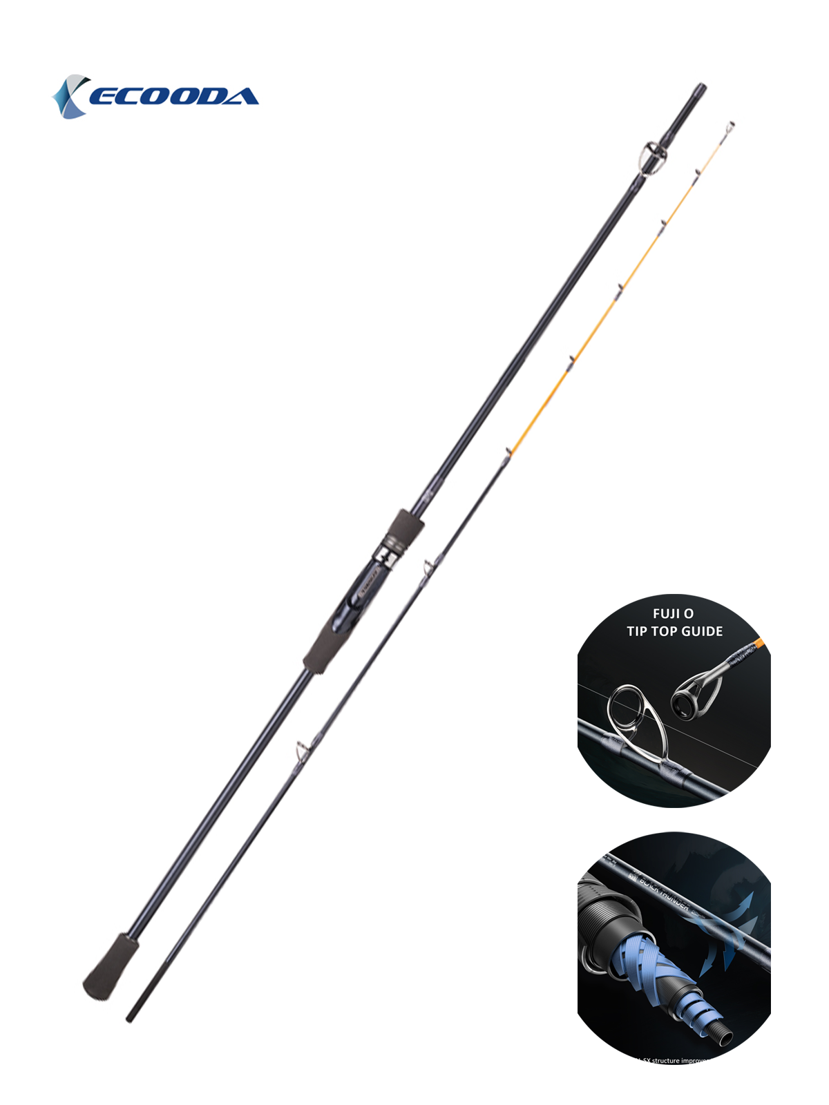 Ecooda Black Thunder 3 210cm 20-80g Boat Rod