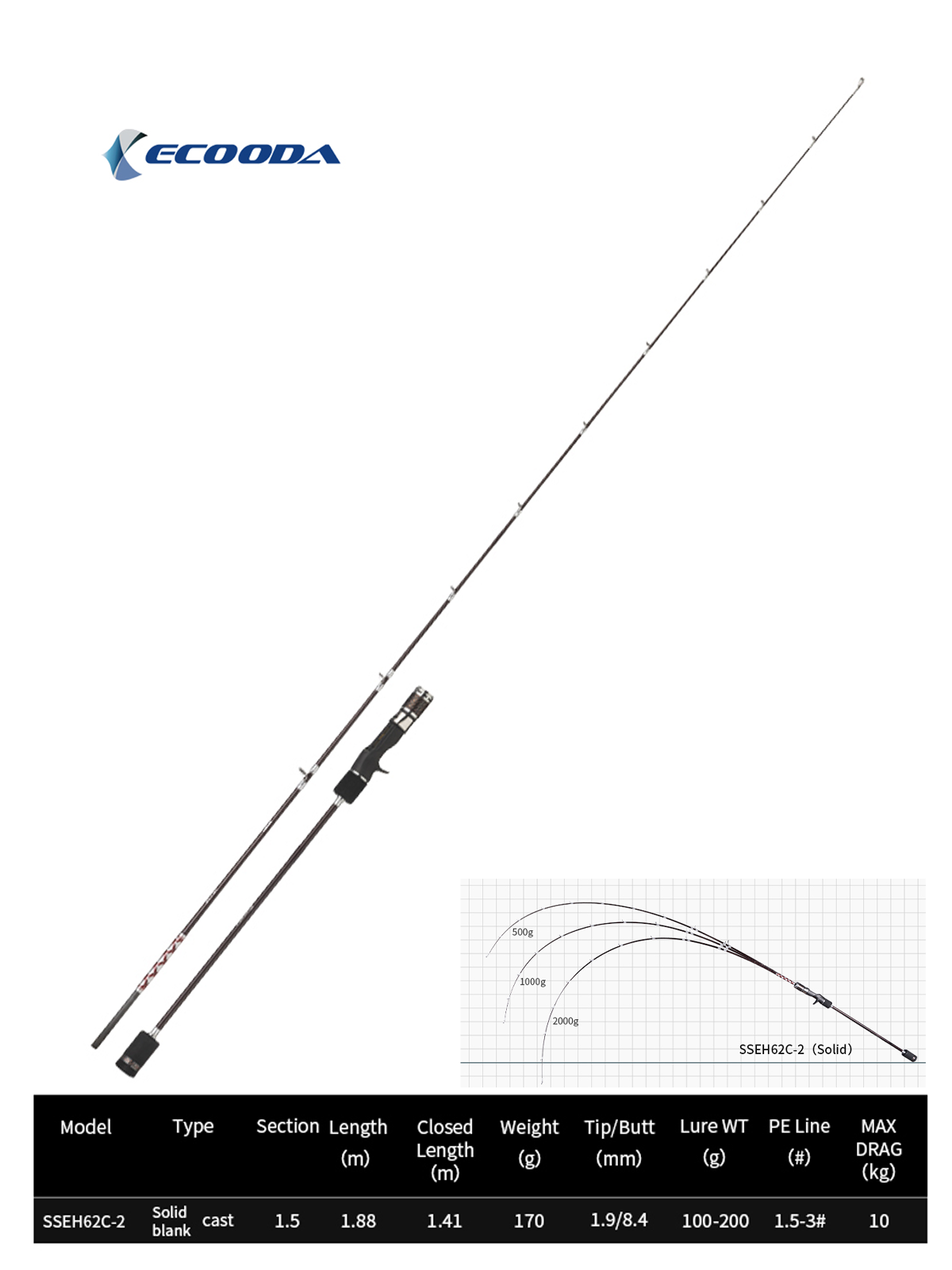 Ecooda Haiz Solid 188cm 100-200g Slow Jigging