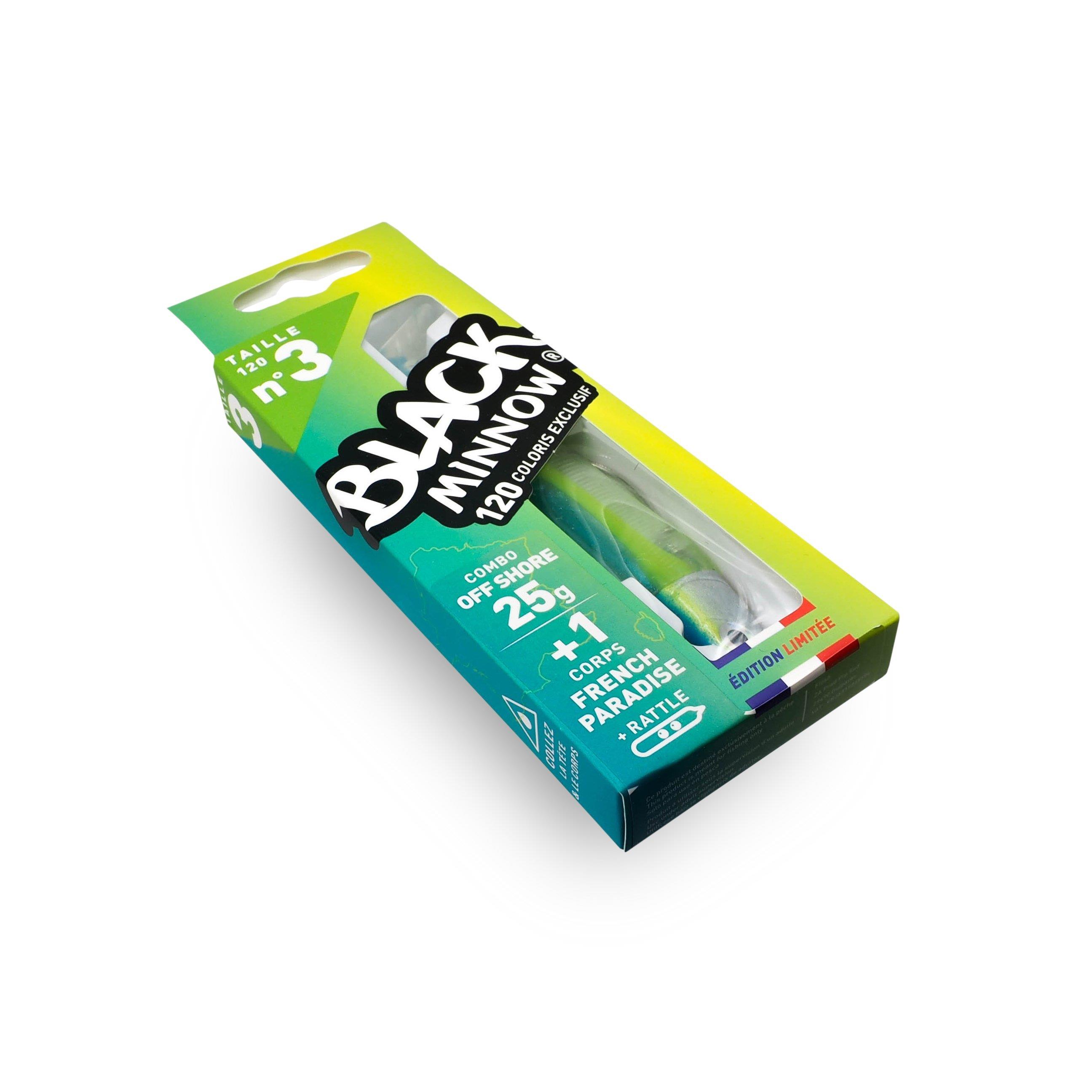 Fiiish BM120/3 BM782 Combo Off Shore 25gr French Paradise + Rattle Silikon Yem