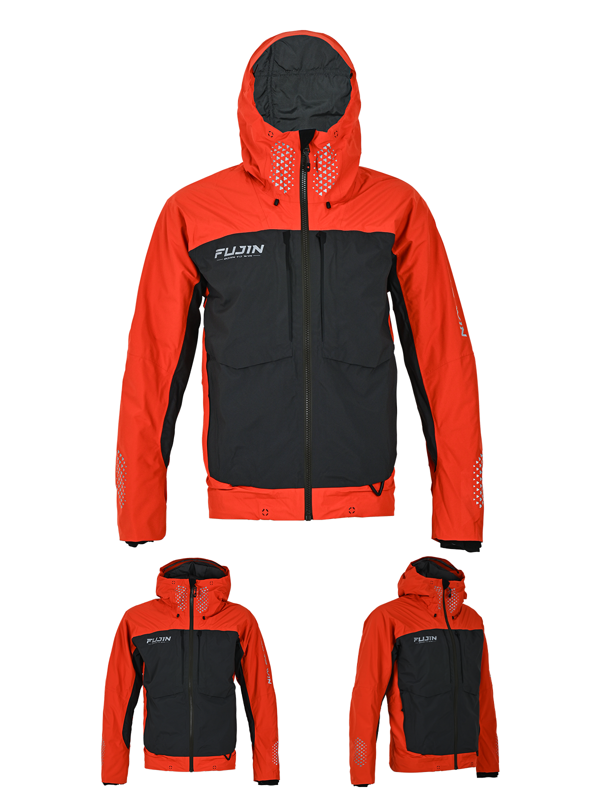 Fujin Bigsea Offshore Jacket Grey Orange