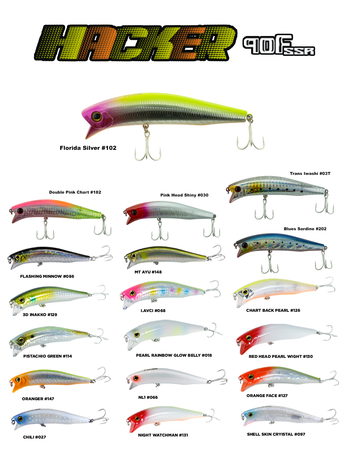 Fujin Hacker 90mm 13.7gr SSR Floating Maket Balık