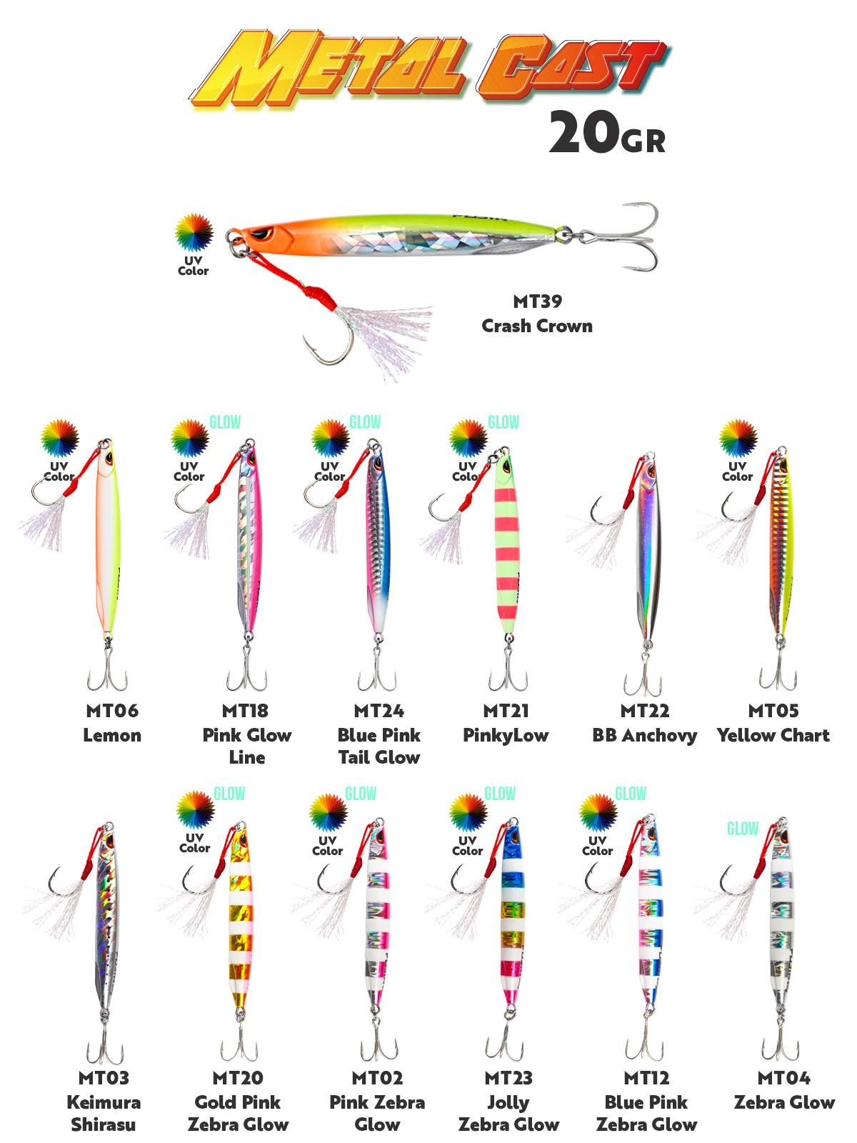 Fujin Metal Cast 20gr MT20 Gold Zebra Glow
