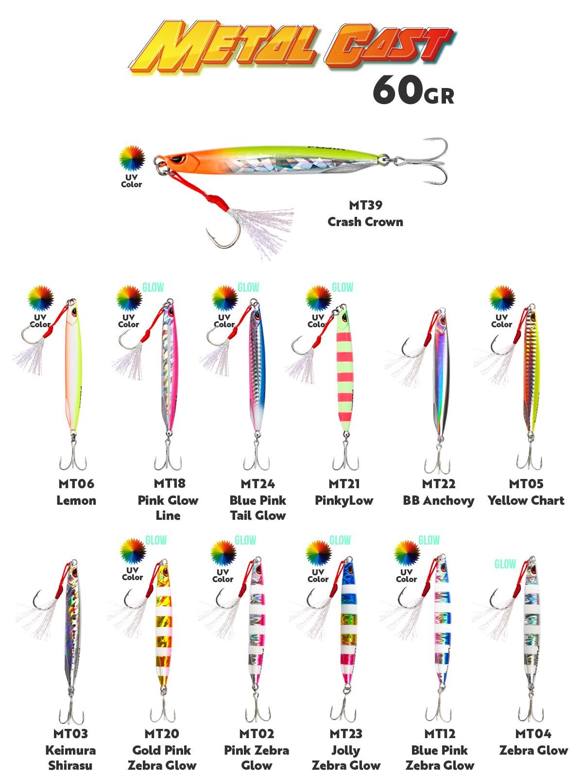 Fujin Metal Cast 60gr MT20 Gold Zebra Glow