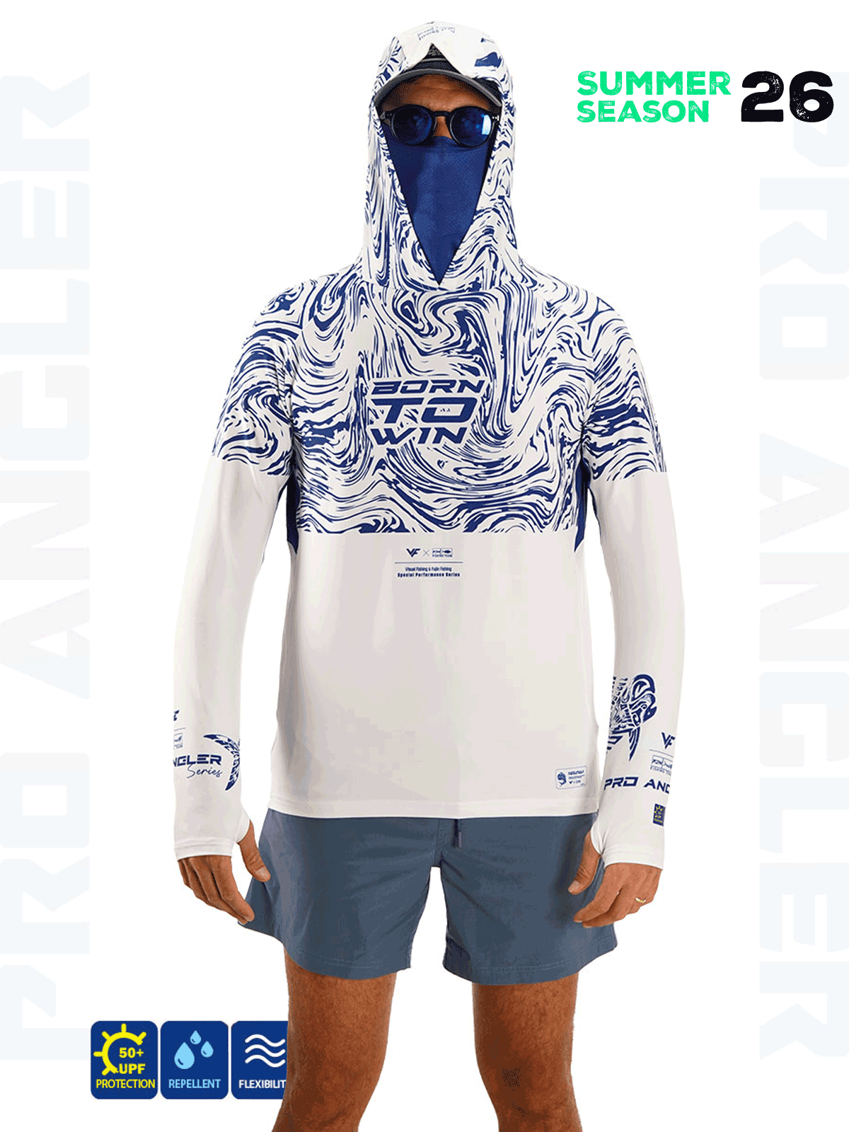 Fujin Pro Angler S26 Buff&Hoodie Izohips W/B #S