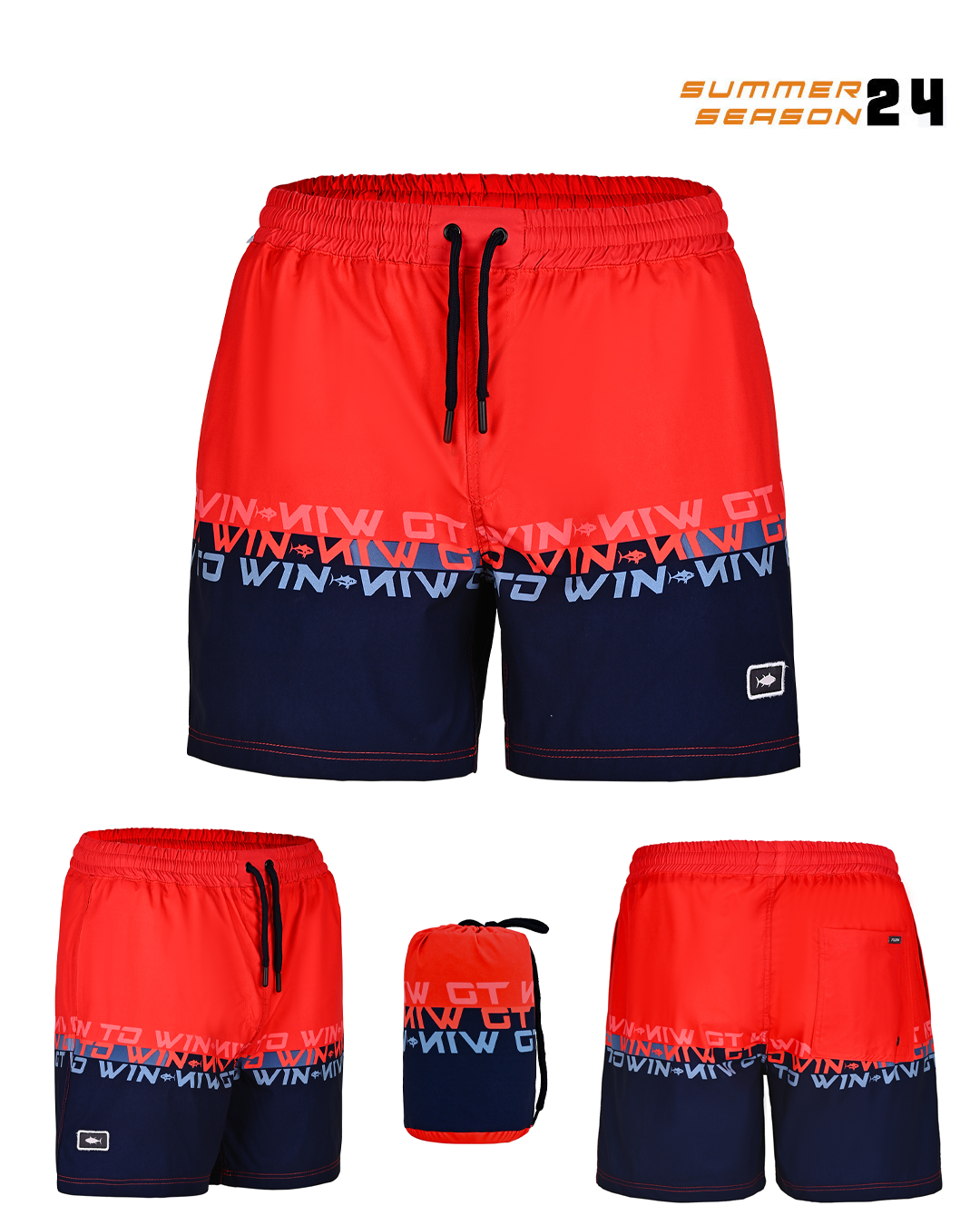 Fujin Pro Angler Short Mayo Scarlet Dark Navy #S