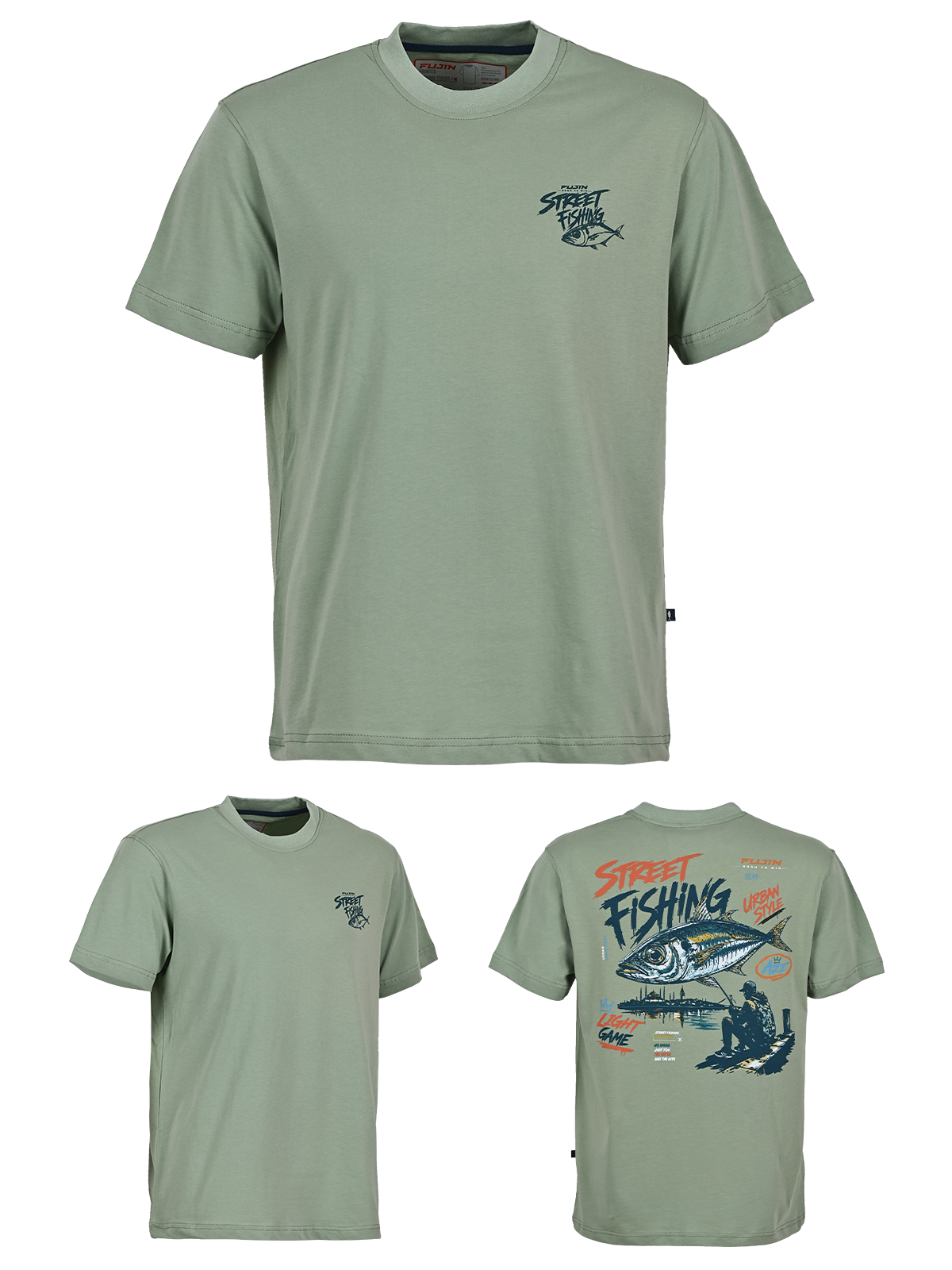 Fujin S26 Street Fishing T-Shirt Green #S
