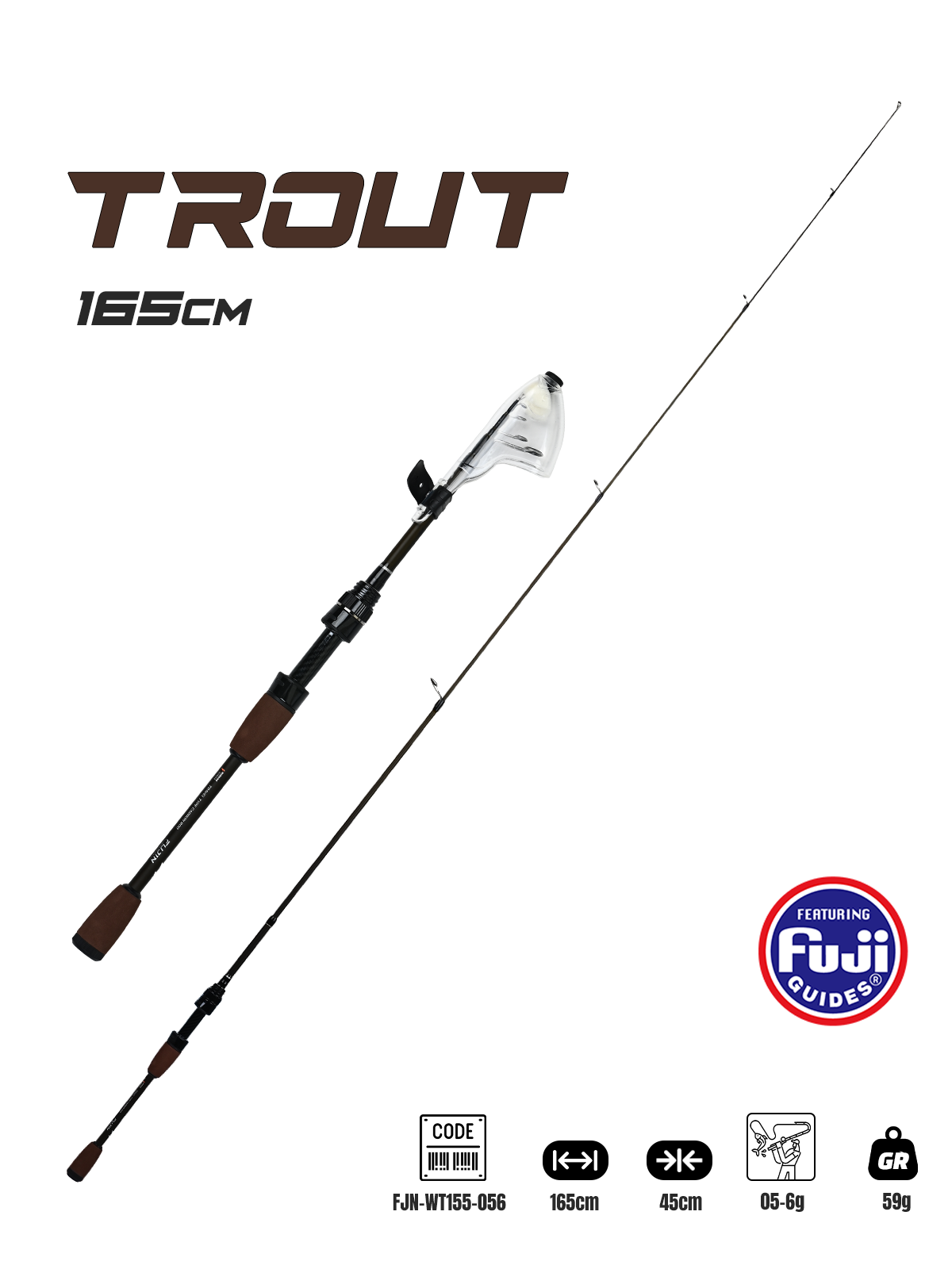 Fujin Trout 165cm 05-6gr Teleskopik LRF Kamışı