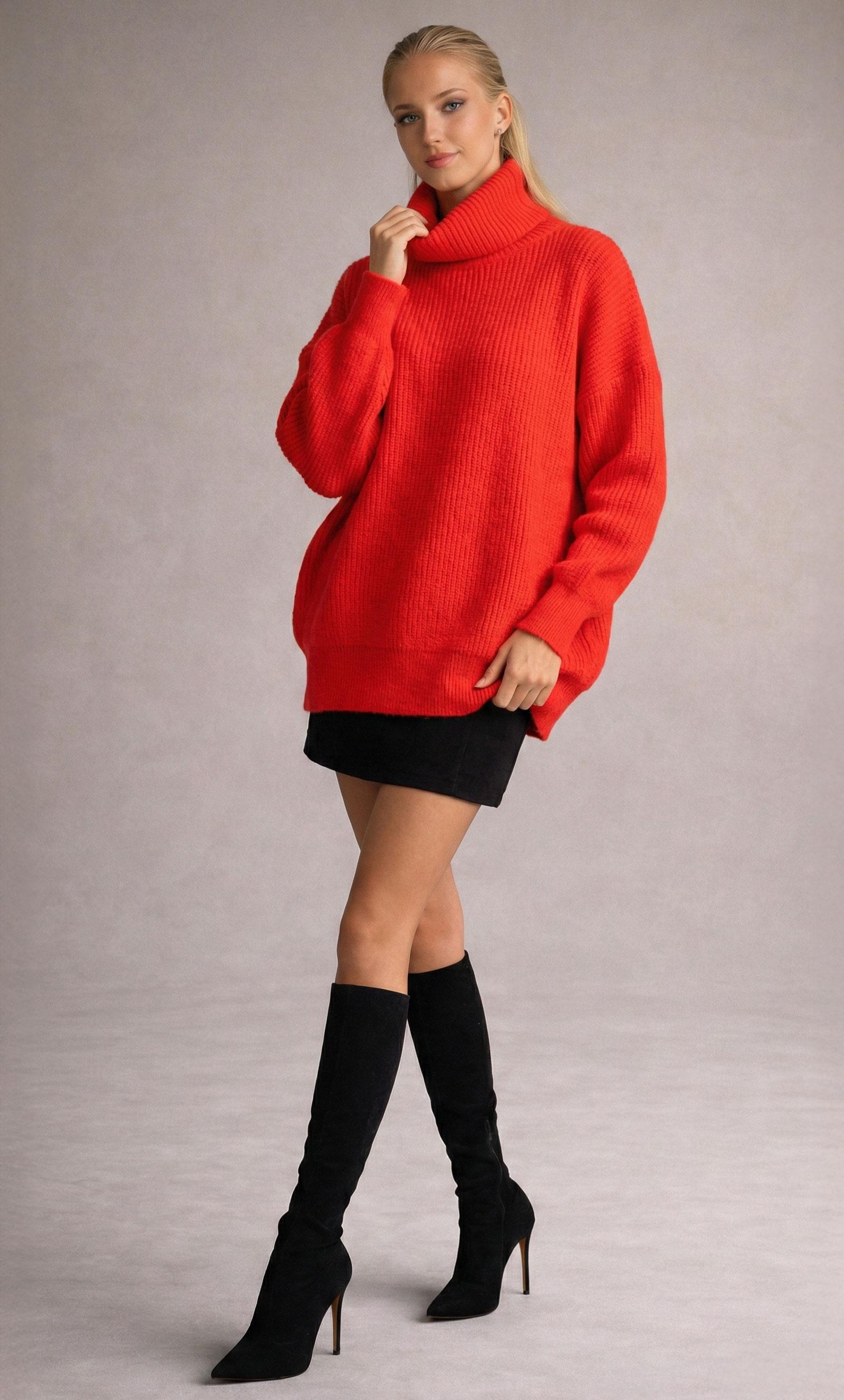 Boğazlı Oversize Kazak