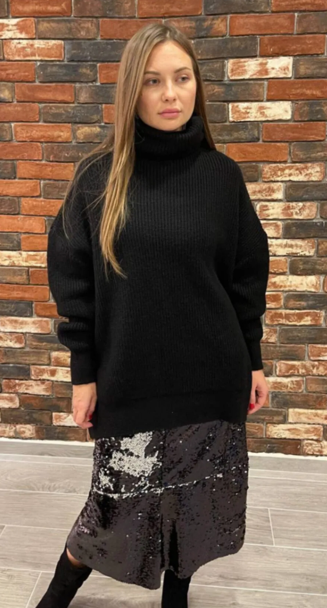 Boğazlı Oversize Kazak