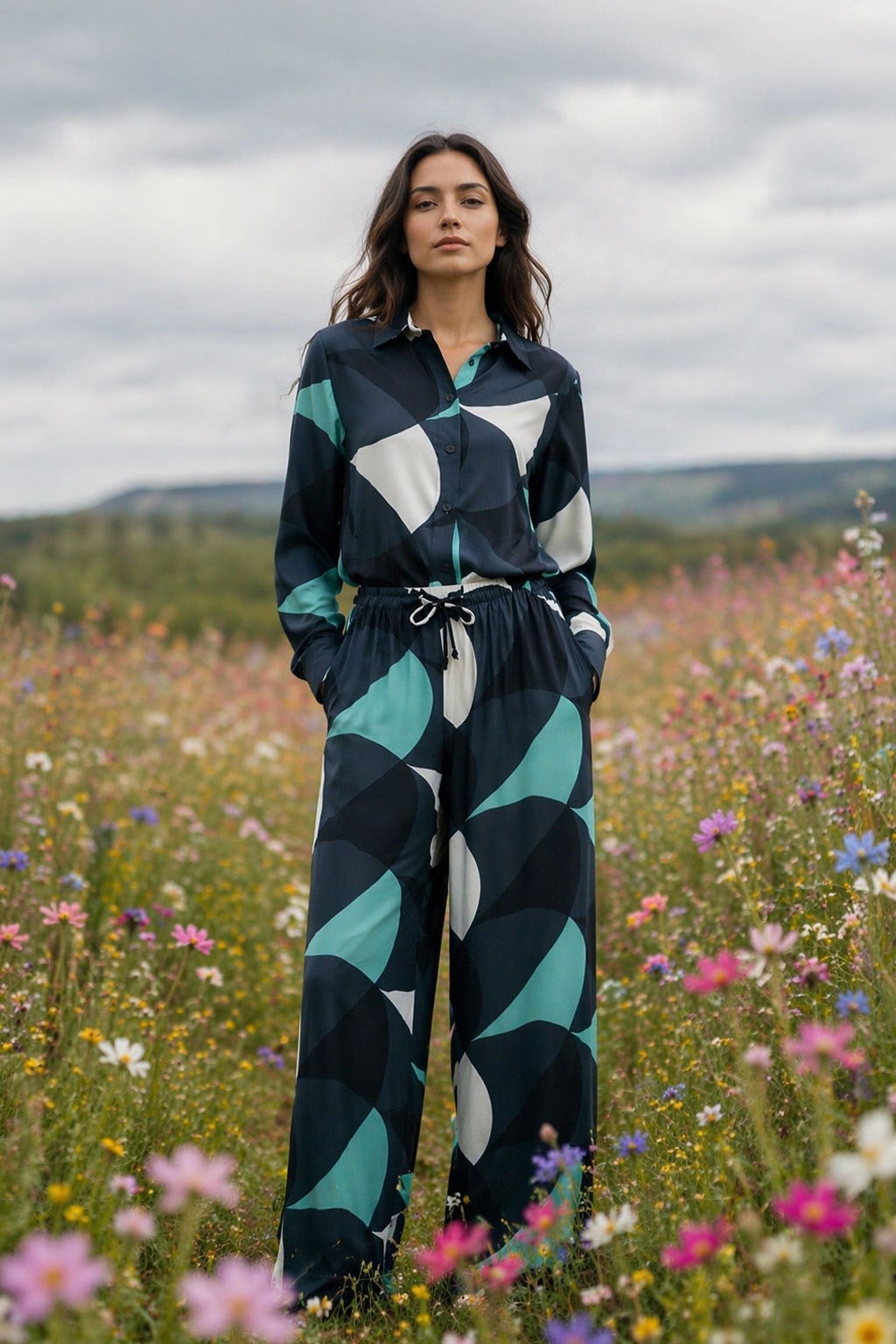 Desenli Viskon Takım