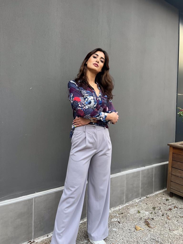 Gri palazzo pantalon