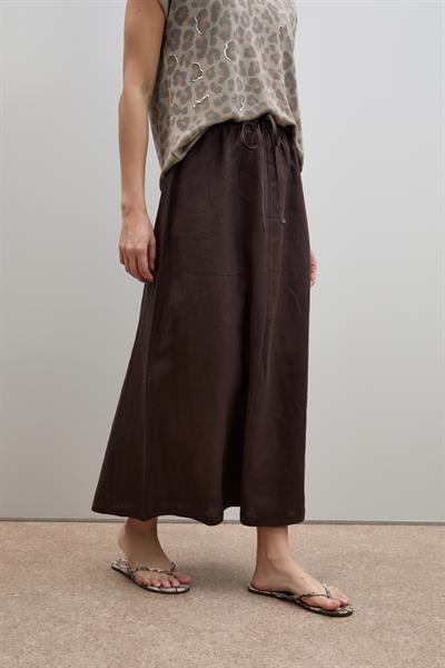 Миди-Юбка Из 100% Льна