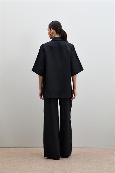 Оверсайз Жакет Из 100% Льна С Пуговицами