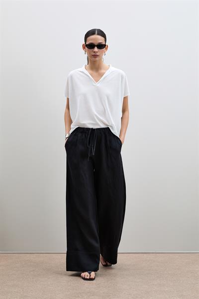 Брюки На Шнурке Из 100% Льна