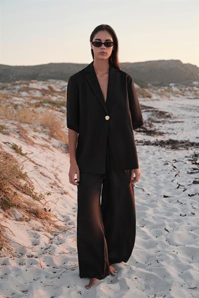 Брюки На Шнурке Из 100% Льна