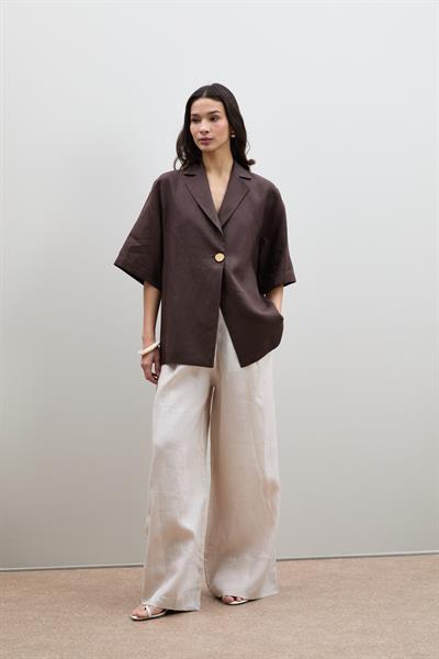 Брюки На Шнурке Из 100% Льна