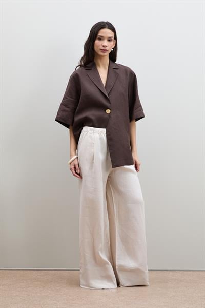 Брюки На Шнурке Из 100% Льна