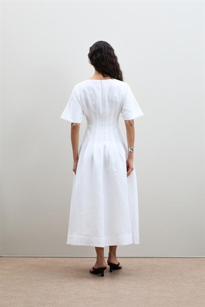 Плиссированное Платье Из 100% Льна