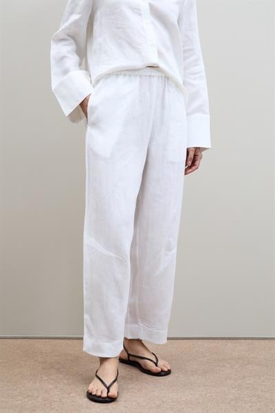 Брюки С Завышенной Талией Из 100% Льна