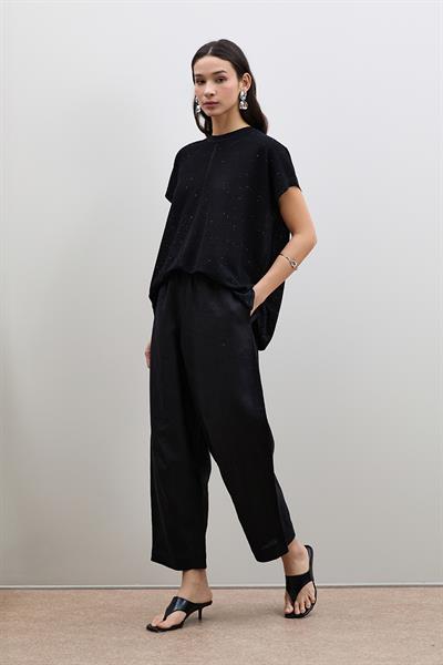 Брюки С Завышенной Талией Из 100% Льна