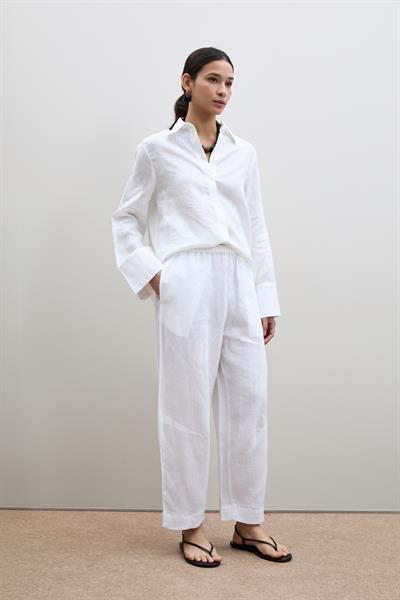 Брюки С Завышенной Талией Из 100% Льна