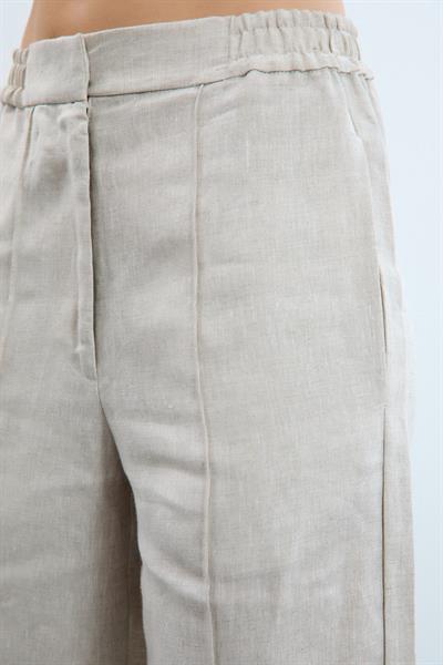 Брюки из 100% льна с высокой талией 10K3590NATURAL
