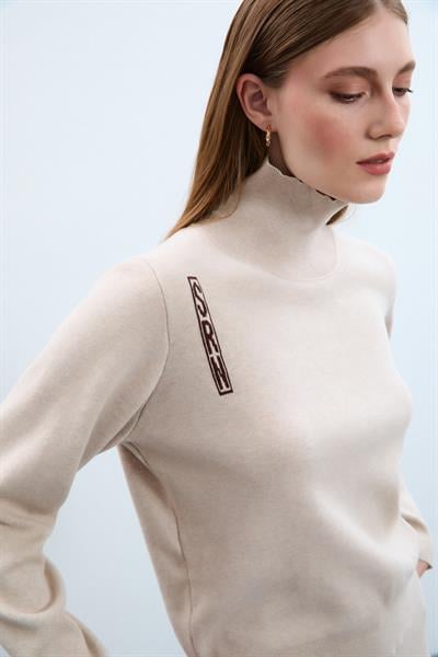 Свитер Из 100% Органического Хлопка С Печатным Декором KZK10650 TAŞ