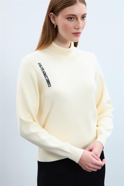 Свитер Из 100% Органического Хлопка С Печатным Декором KZK10650 KEMİK