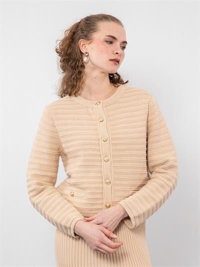 Кардиган с пуговицами из 100% органического хлопка HRK8868BEJ