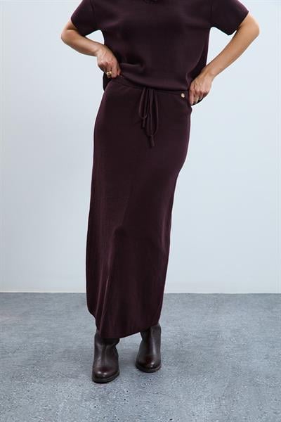 Юбка миди из 100% органического хлопка ETK10986KAHVE