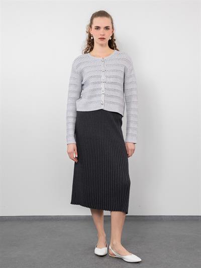 Вельветовая юбка из 100% органического хлопка ETK9798ANTRASIT