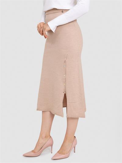 Юбка из 100% шерсти с пуговицами ETK7648BEJ