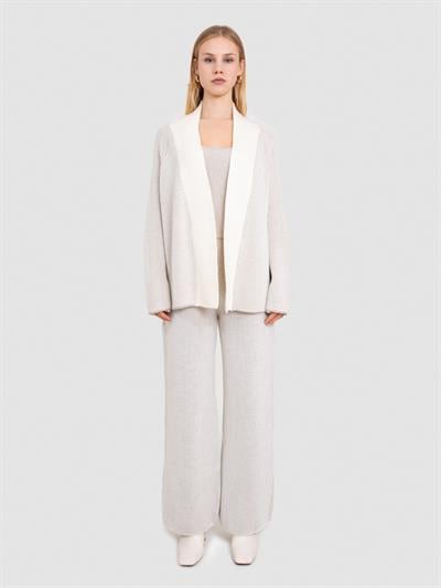 Кардиган из 100% шерсти HRK8040KEMIKBEJ