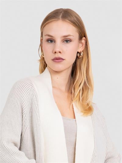 Кардиган из 100% шерсти HRK8040KEMIKBEJ