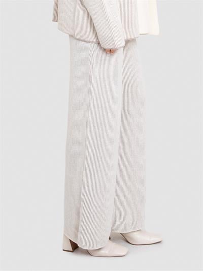 Брюки-кардиганы из 100% шерсти PNT7980KEMIKBEJ