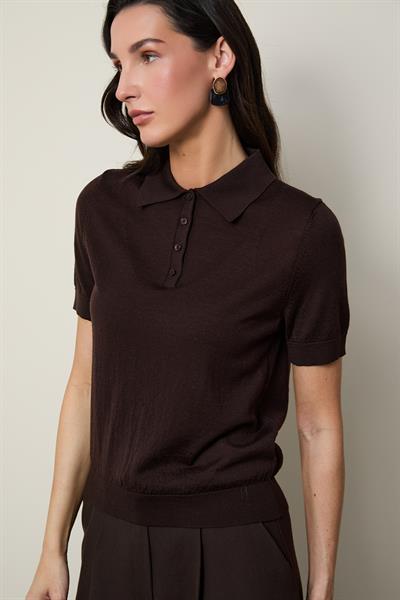 Свитер поло из 100% шерсти