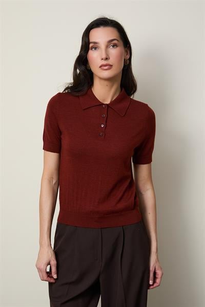 Свитер поло из 100% шерсти