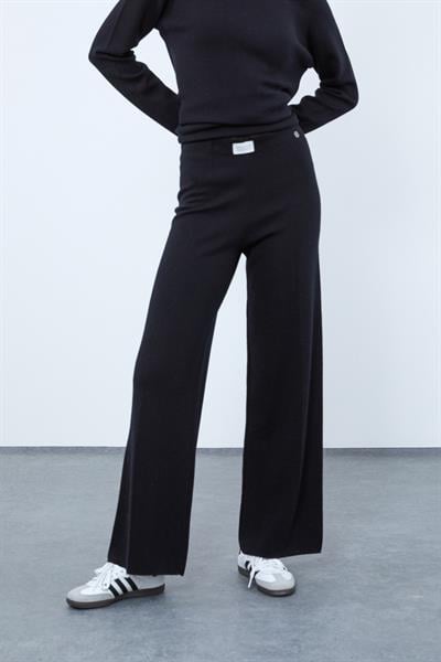 Брюки С Высокой Талией Из 100% Шерсти PNT9792 SİYAH