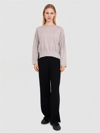 Свитер с круглым вырезом из 100% шерсти KZK6428TAS