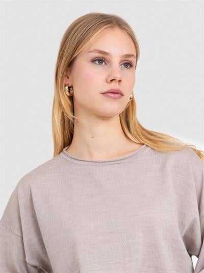 Свитер с круглым вырезом из 100% шерсти KZK6428TAS