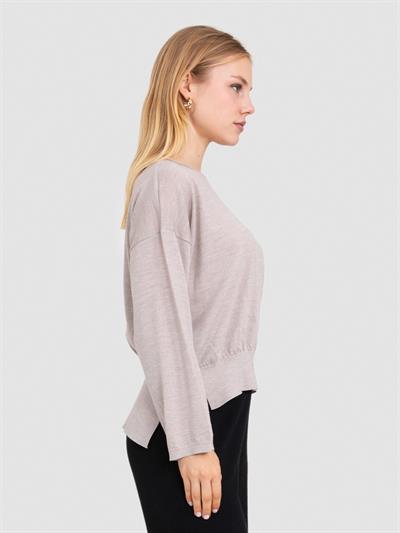 Свитер с круглым вырезом из 100% шерсти KZK6428TAS