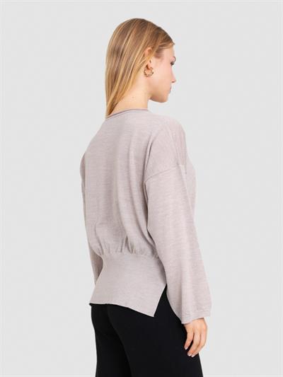 Свитер с круглым вырезом из 100% шерсти KZK6428TAS