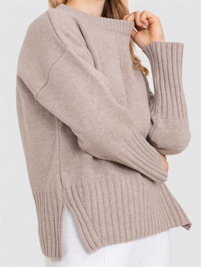 Свитер с круглым вырезом из 100% шерсти KZK7686KOYUBEJ