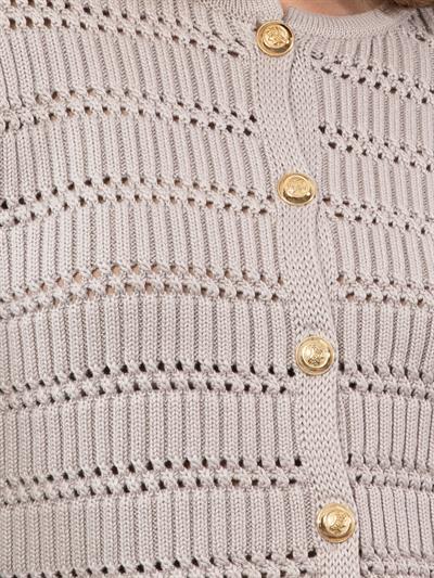 Ажурный кардиган с пуговицами HRK9604GRI