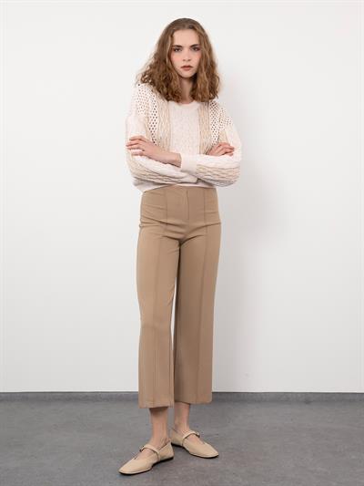 Ажурный свитер с металлизированной веревкой KZK9590KEMIK