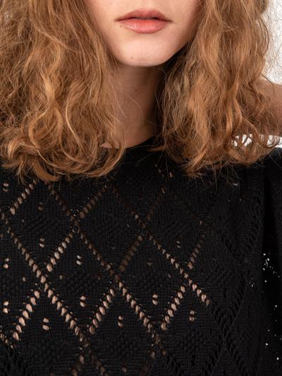 Ажурное платье с разрезами ELB8022SIYAH