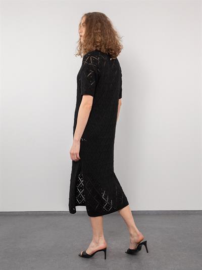 Ажурное платье с разрезами ELB8022SIYAH