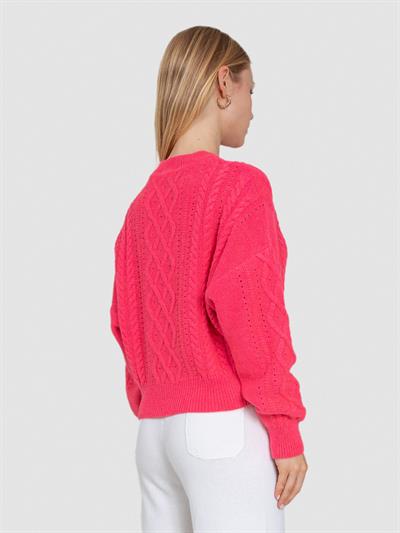 Свитер с круглым вырезом из смеси альпаки KZK8826PEMBE