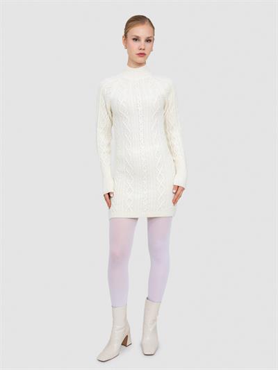Платье косой вязки из смеси альпаки ELB8390KEMIK